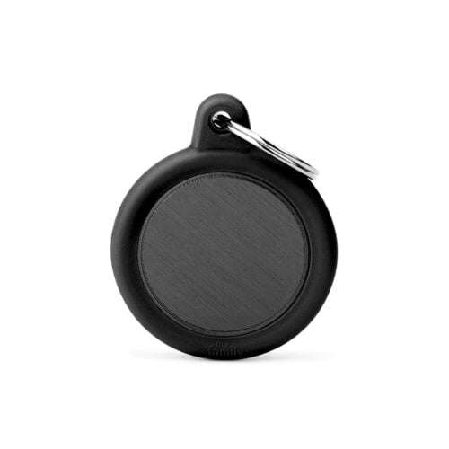 myfamily-id-tag-hushtag-collection-aluminium-black-circle-with-black-rubber