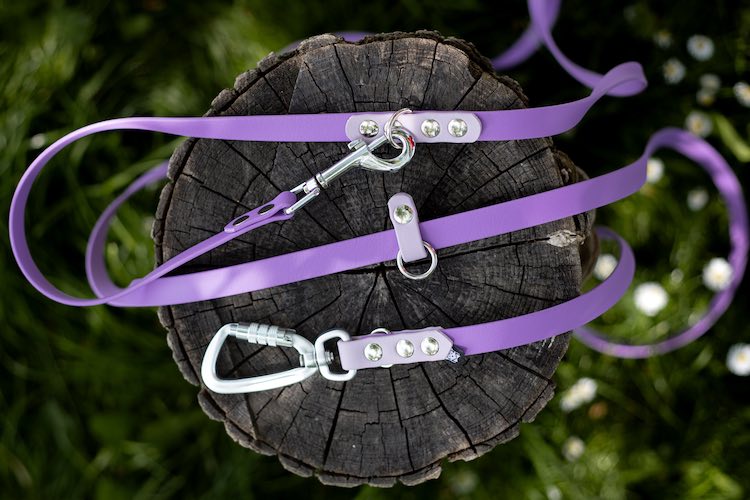 Smycz FREE HANDS Biothane® Rainbow