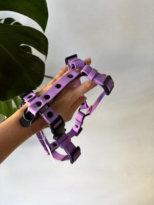 Szelki Biothane® Lilac roz. S szer. 19 mm, okucia czarne