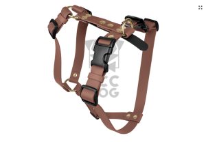 Szelki Biothane® Chocolate roz. M szer. 25 mm, okucia mosiężne