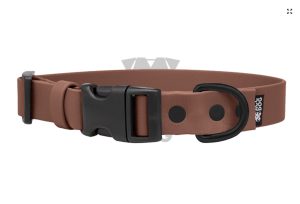 Obroża Duraflex® Chocolate roz. S szer. 19 mm, okucia czarne