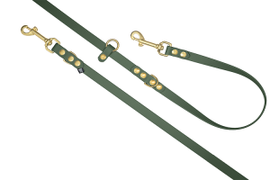 Smycz FREE HANDS Biothane® Foggy Green