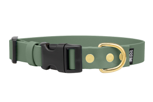 Obroża Biothane® z klamrą Duraflex® Foggy Green