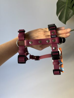 Szelki Biothane® Elegant roz. S szer. 19 mm, Stal nierdzewna