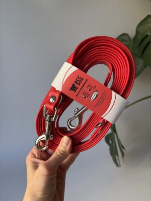 Smycz przepinana dla psa Classic Red | 4 m | 16 mm | karabinek sprężynowy chrom