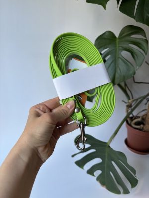 Linka treningowa Apple Green | 4 m | 9 mm | mały karabinek sprężynowy chromowany
