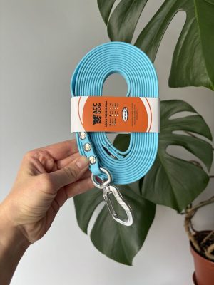 Smycz miejska Baby Blue | 400 cm | 9 mm | karabinek aluminiowy niezakręcany srebrny