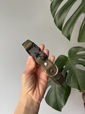 Obroża dla psa Fidlock Olive M | 25 mm | 40-48 cm | Stal nierdzewna