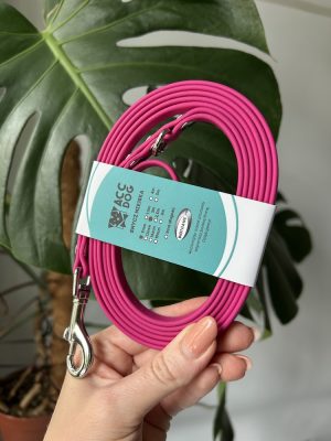 Smycz miejska Magenta | 200 cm | 9 mm | karabinek sprężynowy mały chromowany