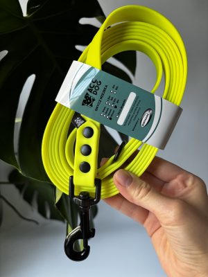 Smycz miejska Neon Yellow | 300 cm | 19 mm | karabinek duży czarny