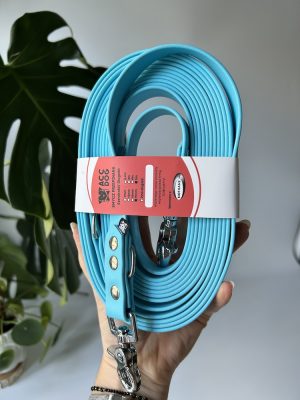 Smycz przepinana Baby Blue | 500 cm | 19 mm | karabinek chromowany spustowy