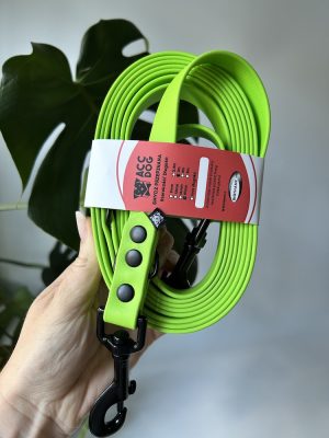 Smycz przepinana Apple Green | 300 cm | 19 mm | karabinek czarny duży