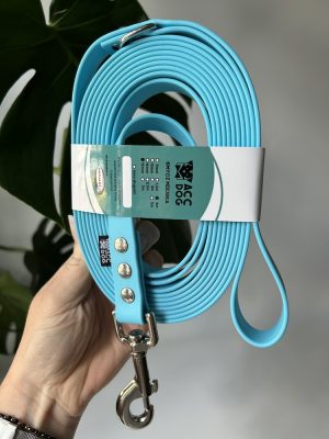 Smycz miejska Baby Blue | 400 cm | 19 mm | karabinek sprężynowy chromowany duży