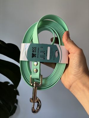 Smycz miejska Soft Mint | 300 cm | 19 mm | karabinek duży chromowany