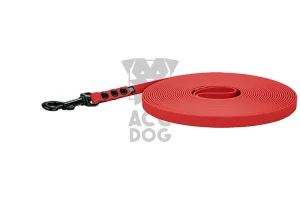 Linka treningowa dla psa Biothane® Classic Red · 5 m · 9 mm · Czarne