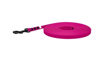 Linka treningowa dla psa Biothane® Magenta · 8 m · 13 mm · Czarne · Bez rączki