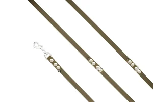 Smycz przepinana Biothane® Olive · 240 cm · 19 mm · Chromowane