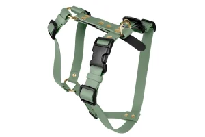 Szelki Biothane® Foggy Green · S - 19 mm · Mosiężne