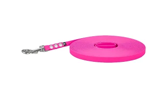 Linka treningowa dla psa Biothane® Fuksja · 10 m · 9 mm · Chromowane
