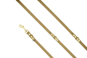 Smycz przepinana Biothane® Khaki · 240 cm · 19 mm · Mosiężne